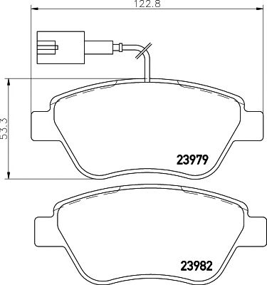 HELLA PAGID 8db355012841 -  Комплект тормозных колодок, дисковый тормоз
